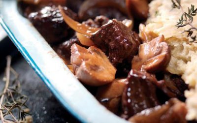 Beef, Mushroom and Red Wine with Thyme Suet Crust